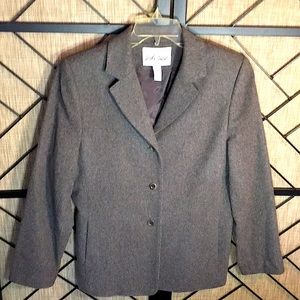 GENTLY USED LORD & TAYLOR GRAY BLAZER SIZE 8